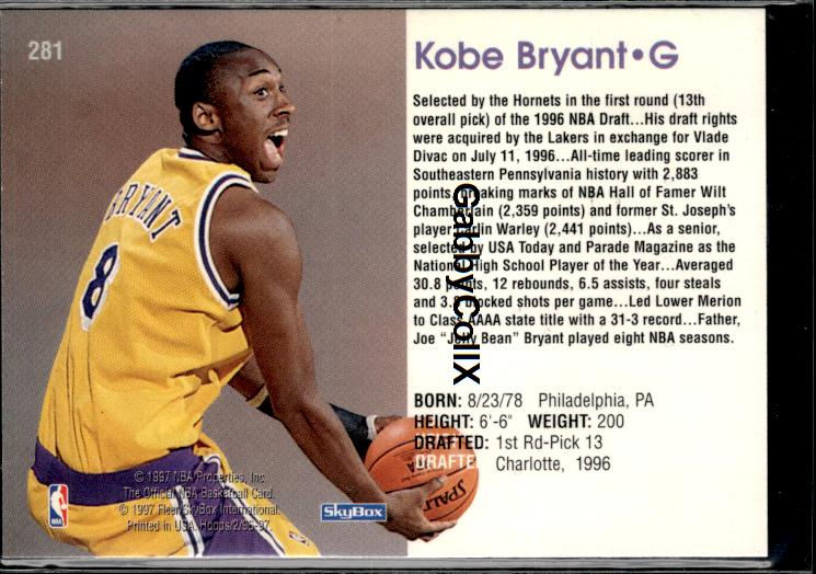 1996-97 Hoops #281 Kobe Bryant