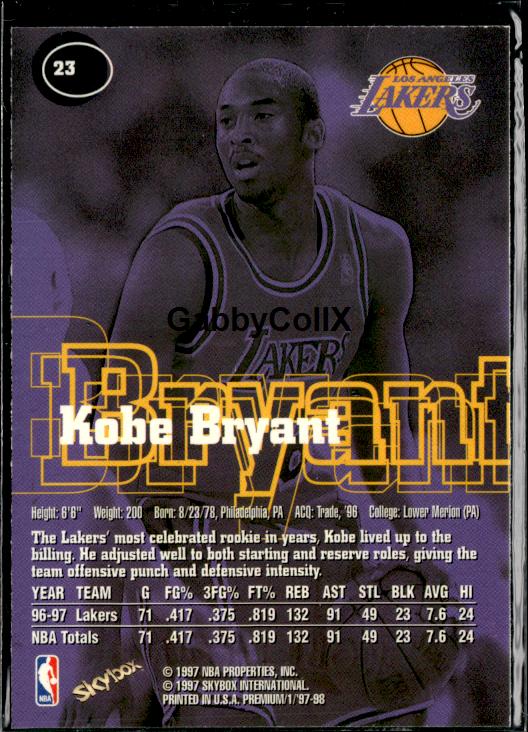 1997-98 SkyBox Premium #23 Kobe Bryant
