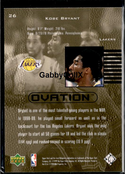 1999-00 Upper Deck Ovation #26 Kobe Bryant