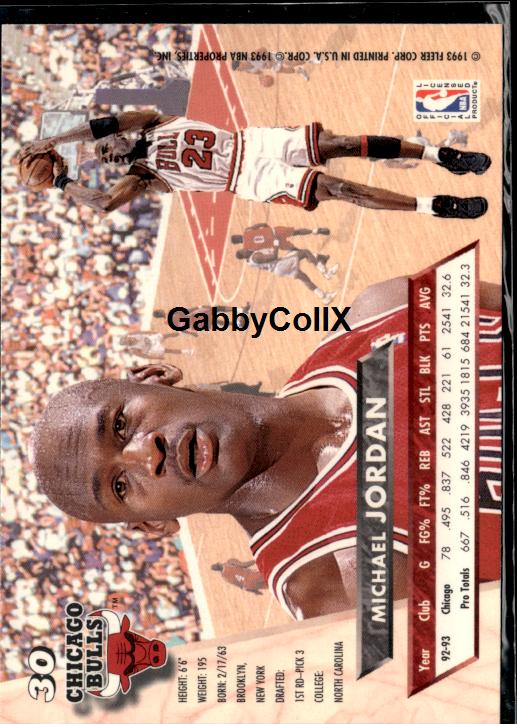 1993-94 Ultra #30 Michael Jordan #isf0 - Back