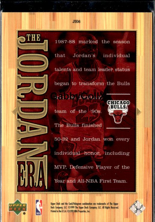 1999 Upper Deck Michael Jordan Athlete of the Century #JE6 #ism6 - Back