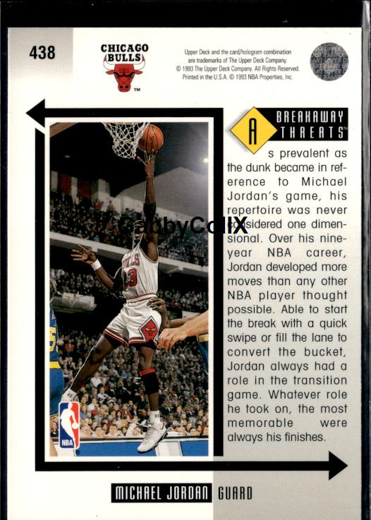 1993-94 Upper Deck #438 Michael Jordan #isus - Back