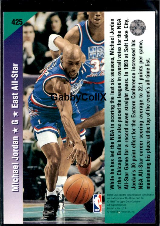 1992-93 Upper Deck #425 Michael Jordan #isv2 - Back