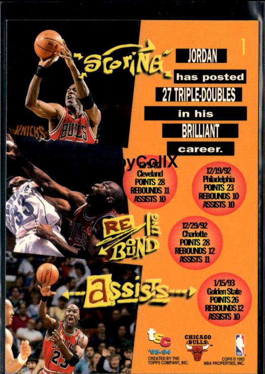 1993-94 Stadium Club #1 Michael Jordan #iud7 - Back