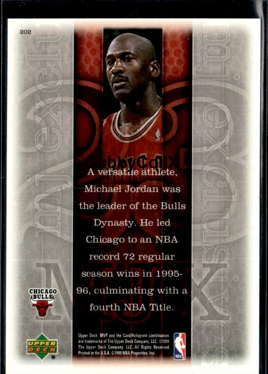 1999-00 Upper Deck MVP #202 Michael Jordan #iug7 - Back