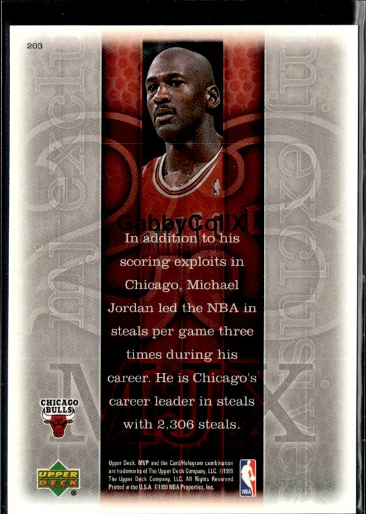 1999-00 Upper Deck MVP #203 Michael Jordan #iugk - Back