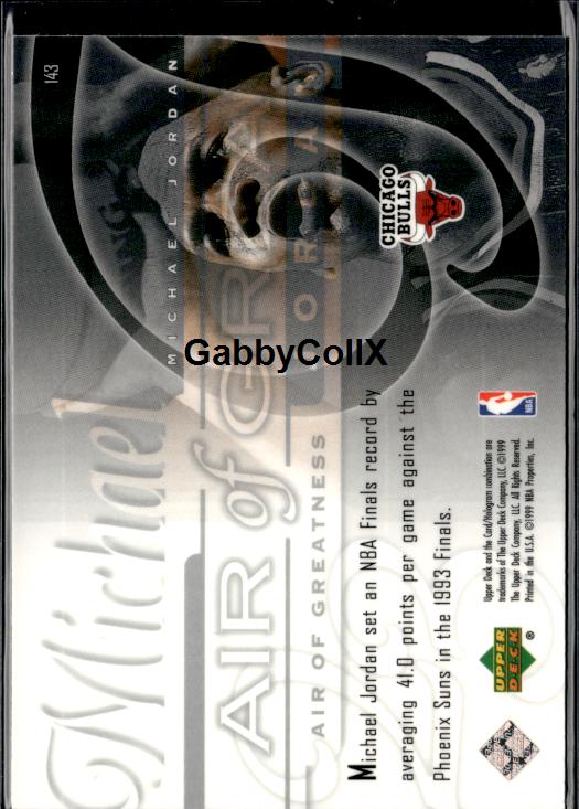 1999-00 Upper Deck #143 Michael Jordan #iuiy - Back