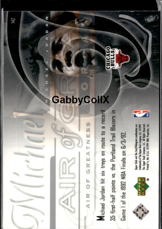1999-00 Upper Deck #142 Michael Jordan #iujk - Back