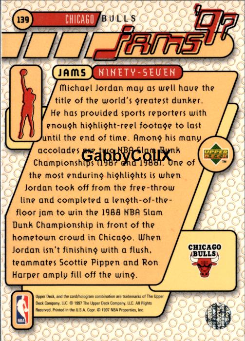1997-98 Upper Deck #139 Michael Jordan #ivb0 - Back
