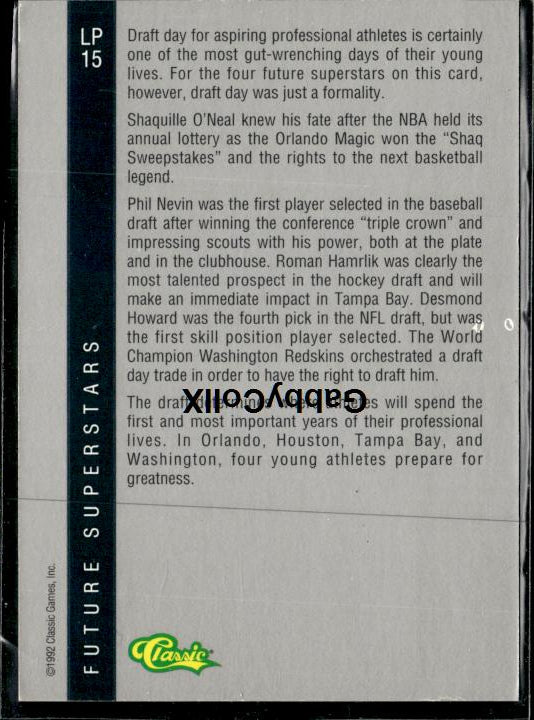 1992 Classic Four Sport #NNO Future Superstars #ixqn - Back