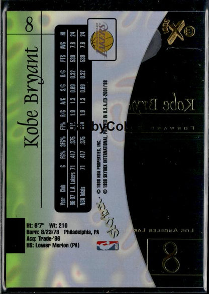 1997-98 E-X2001 #8 Kobe Bryant