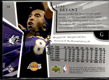 2003-04 SPx #34 Kobe Bryant