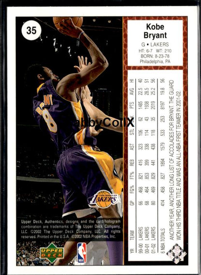 2002-03 UD Authentics #35 Kobe Bryant