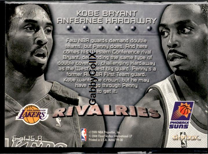 1999-00 Metal #6 R Kobe Bryant Rivalries