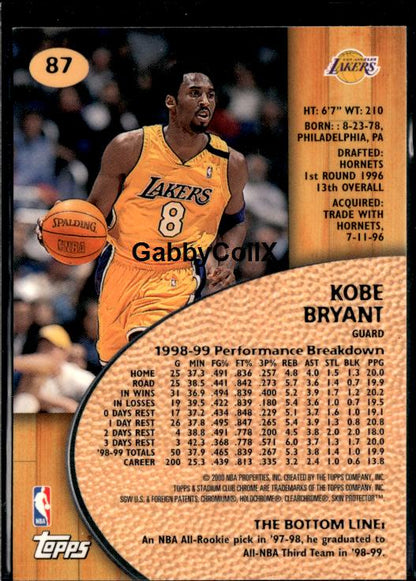 1999-00 Stadium Club Chrome #87 Kobe Bryant