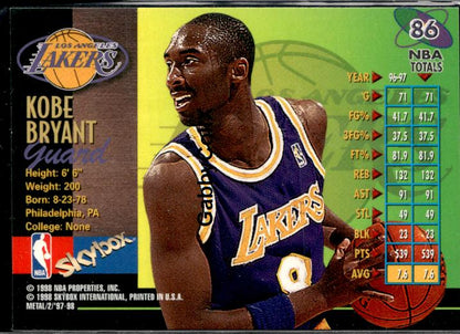 1997-98 Metal Universe Championship #86 Kobe Bryant