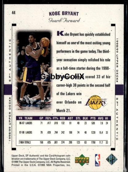 1998-99 SP Authentic #44 Kobe Bryant