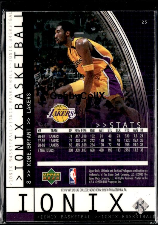 1999-00 Upper Deck Ionix #25 Kobe Bryant