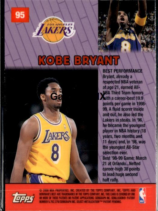 1999-00 Bowman's Best #95 Kobe Bryant