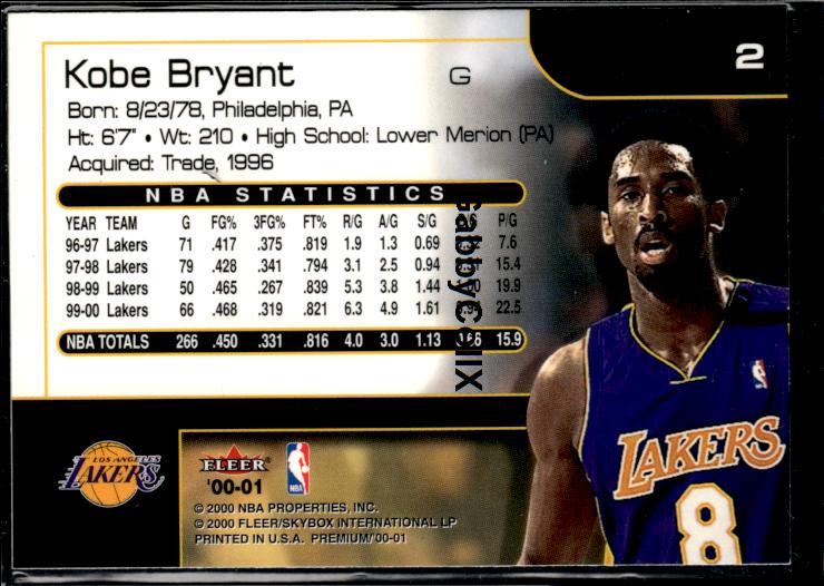 2000-01 Fleer Premium #2 Kobe Bryant