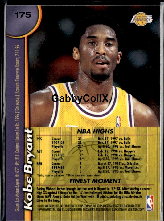 1998-99 Finest #175 Kobe Bryant