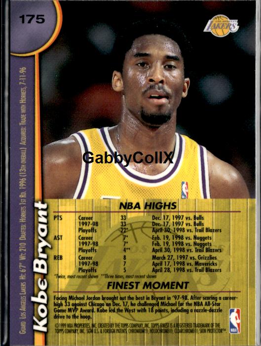 1998-99 Finest #175 Kobe Bryant