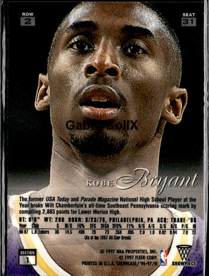 1996-97 Flair Showcase #31 Kobe Bryant