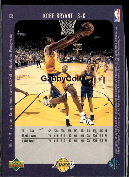 1997-98 SP Authentic #68 Kobe Bryant