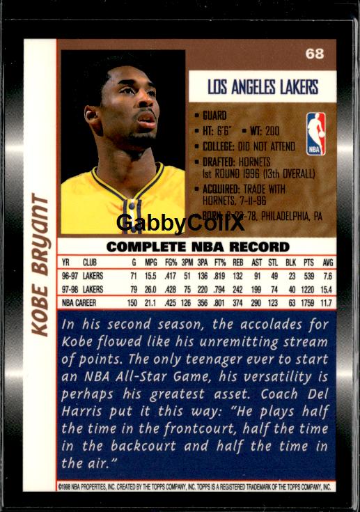 1998-99 Topps #68 Kobe Bryant