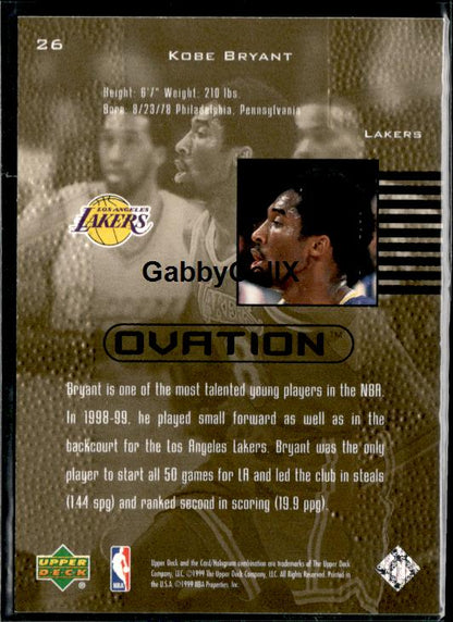 1999-00 Upper Deck Ovation #26 Kobe Bryant