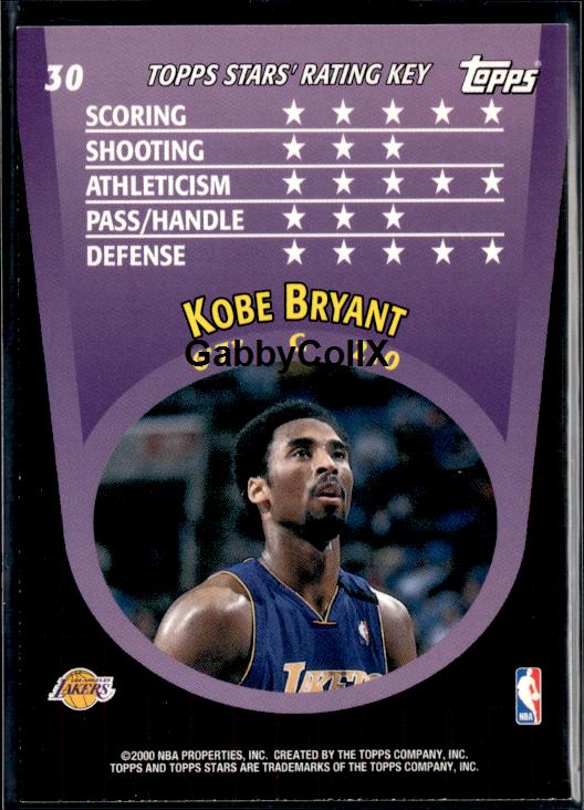 2000-01 Topps Stars #30 Kobe Bryant