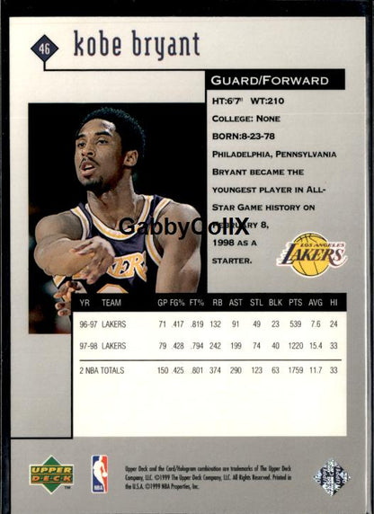 1998-99 Upper Deck Black Diamond #46 Kobe Bryant