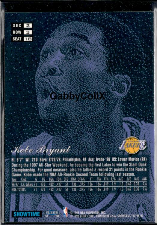 1997-98 Flair Showcase #18 Kobe Bryant