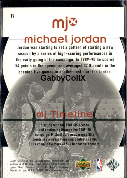 1998 Upper Deck MJx #19 Michael Jordan Timepieces Red #/2300 #inpv - Back