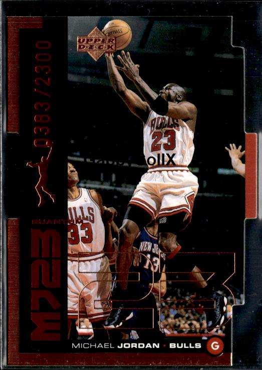 1998-99 Upper Deck #QMM24 Michael Jordan MJ23 Tier 1 (Quantum Bronze) #/2300 #inr7