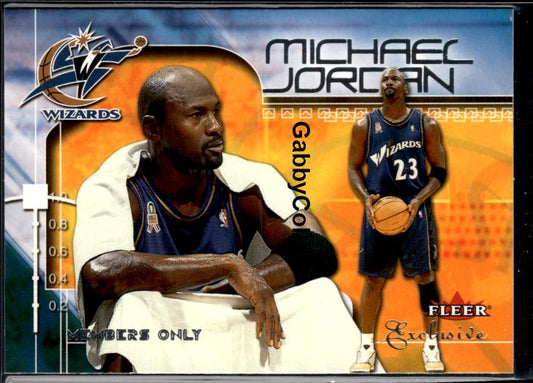 2001-02 Fleer Exclusive #109 Michael Jordan MembersOnly #inrp