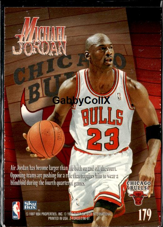 1996-97 SkyBox Z-Force #179 Michael Jordan #iooy - Back