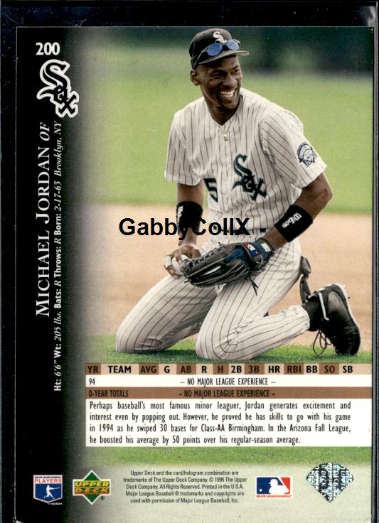 1995 Upper Deck #200 Michael Jordan #iopo - Back