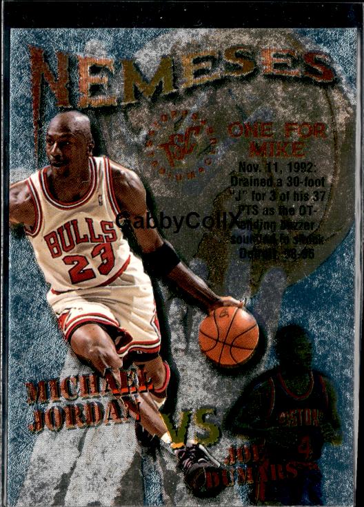 1995-96 Stadium Club #N10 Michael Jordan / Joe Dumars Nemeses #ioru