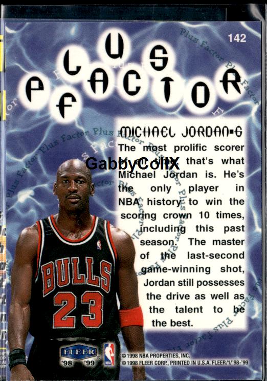 1998-99 Fleer Tradition #142 Michael Jordan #iovi