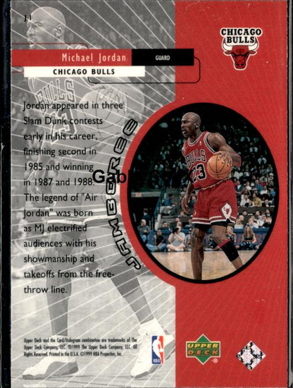 1999-00 Upper Deck Encore #J1 Michael Jordan Jamboree #ioyl - Back