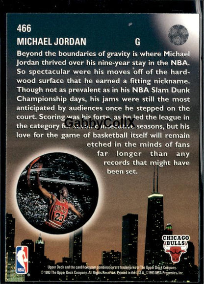 1993-94 Upper Deck #466 Michael Jordan #ip33 - Back
