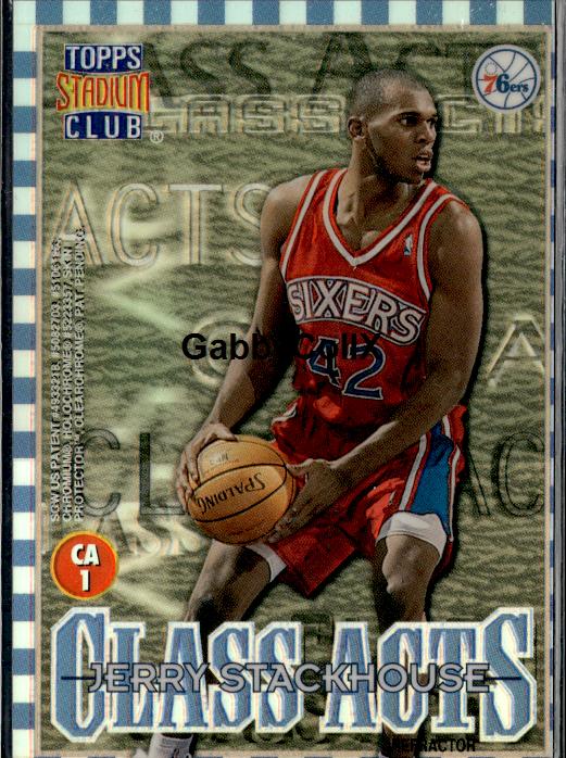1996-97 Stadium Club #CA1 Michael Jordan / Jerry Stackhouse Class Acts #ip56 - Back