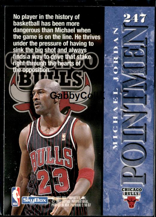 1996-97 SkyBox Premium #247 Michael Jordan #ip9e - Back