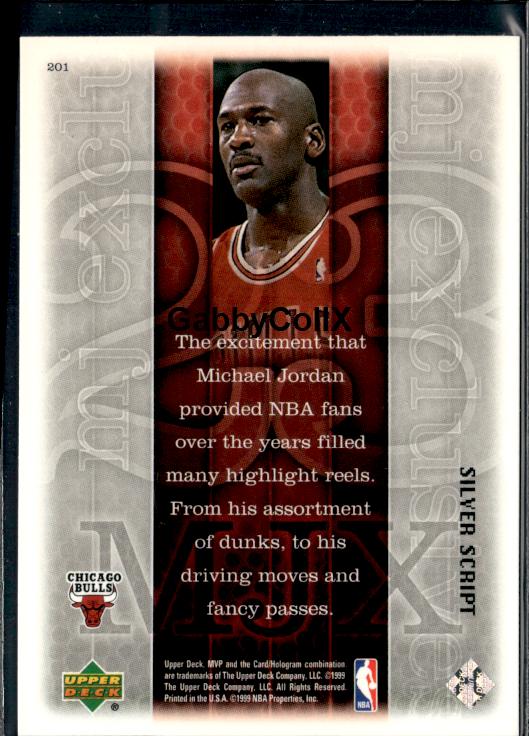 1999-00 Upper Deck MVP #201 Michael Jordan Silver Script #ip9i - Back