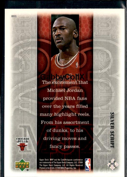 1999-00 Upper Deck MVP #201 Michael Jordan Silver Script #ip9i - Back
