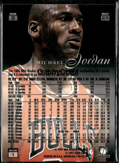 1996-97 Flair Showcase #23 Michael Jordan #ipa1 - Back