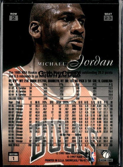 1996-97 Flair Showcase #23 Michael Jordan #ipa2 - Back