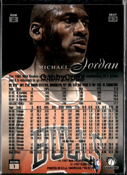 1996-97 Flair Showcase #23 Michael Jordan #ipa3 - Back