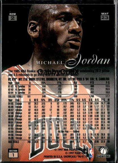 1996-97 Flair Showcase #23 Michael Jordan #ipa3 - Back